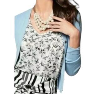 Cabi Moody Floral Terrace Cream Career‎ Workwear Cami Size Small